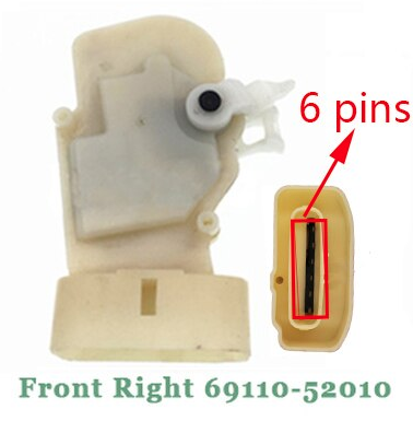 Door Lock Actuator - Toyota Echo Yaris Vitz For Lexus RX300 Front Right (6 pins)